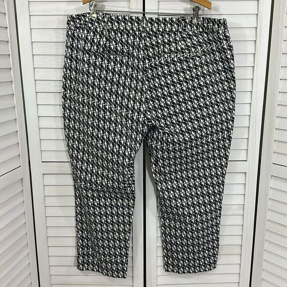 Talbots Crop Pants Size 18W Tuscan Bird Print - Picture 8 of 13